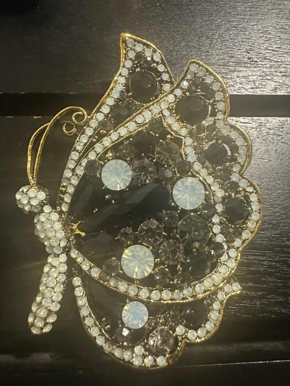Large Crystal Butterfly Brooch Pin
